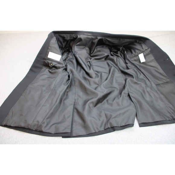 Calvin Klein Blazer Mens 40R Black Single Breasted Notch Lapel Suit Jacket - Picture 5 of 9